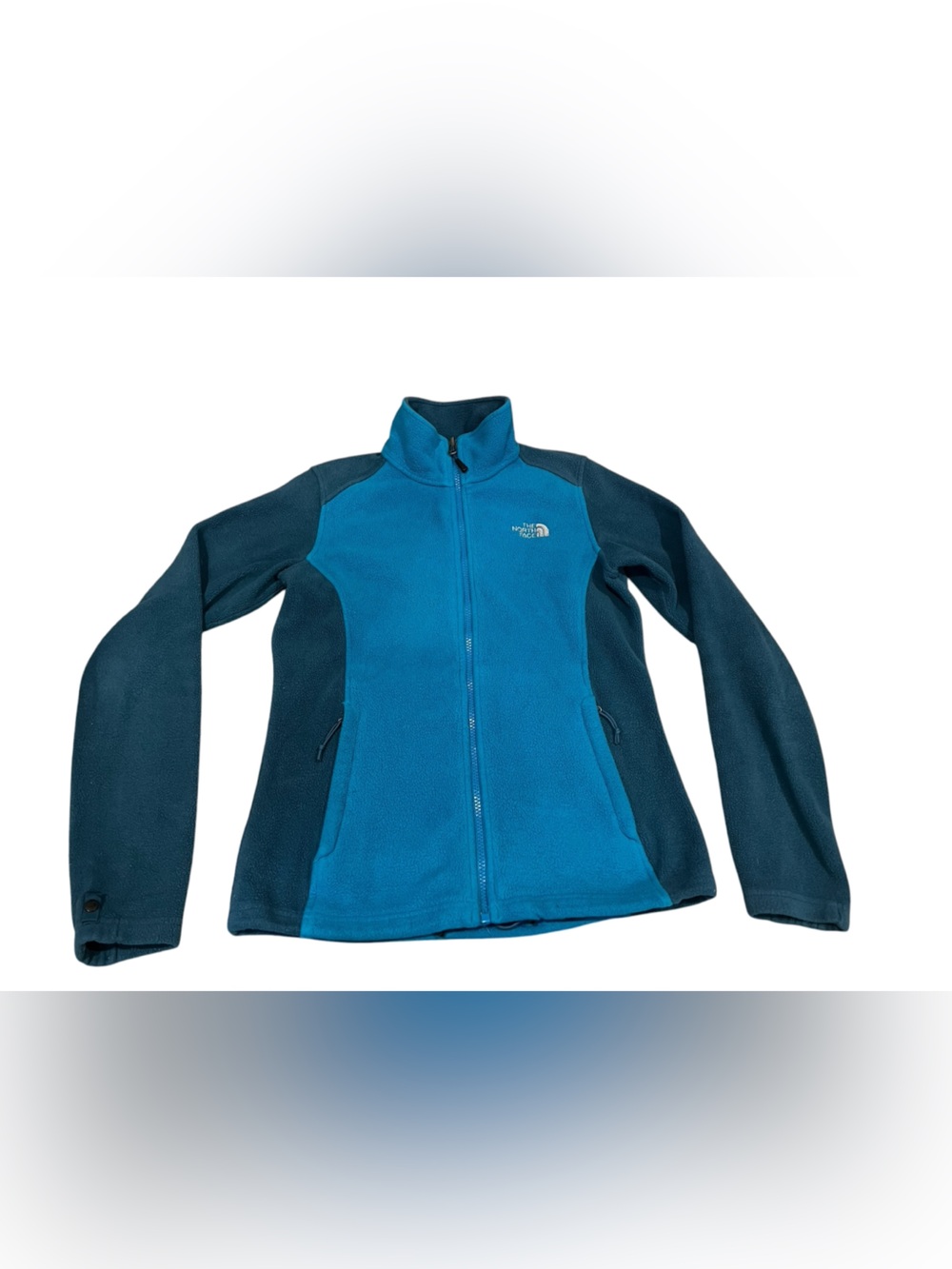 The North Face Two-Tone Teal and Navy Fleece Jacket
